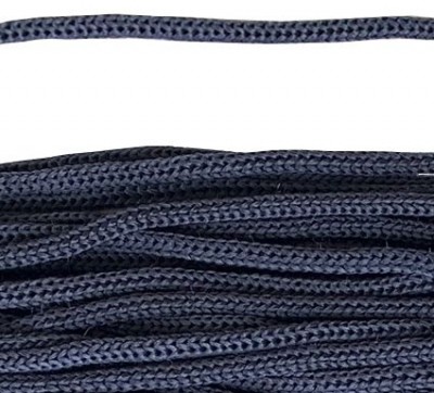 Шнур с наконечниками "крючок-прозрачный" для пакетов, Тёмно- Синий, № 34, 4 мм, 100 шт